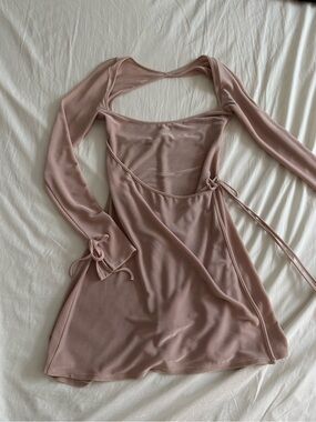 Mirror Palais Mini Wrap Dress in
Dove